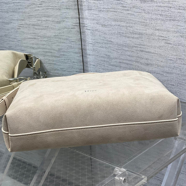 DIOR 26S MEDIUM BAG 31 IN BEIGE SUEDE