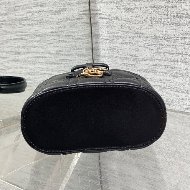 DIOR 26S MINI VANITY 17 IN BLACK LAMBSKIN