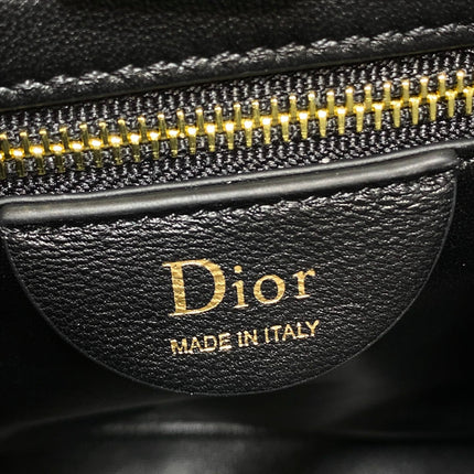 DIOR 26S TRIANON BAG 20 IN BLACK LAMBSKIN