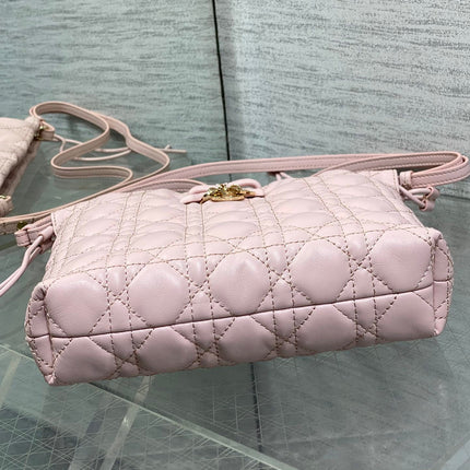 DIOR 26S ADIORABLE BUCKET BAG 20 IN LIGHT PINK LAMBSKIN