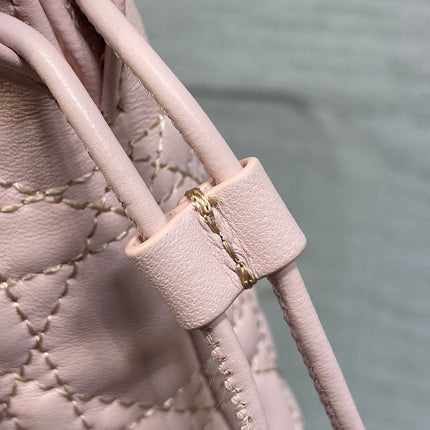 DIOR 26S ADIORABLE BUCKET BAG 20 IN LIGHT PINK LAMBSKIN