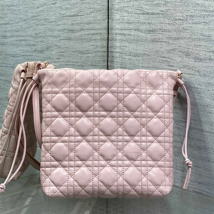 DIOR 26S ADIORABLE BUCKET BAG 20 IN LIGHT PINK LAMBSKIN