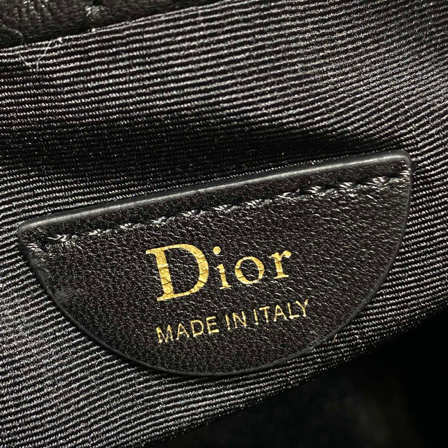 DIOR 26S ADIORABLE BUCKET BAG 20 IN BLACK LAMBSKIN