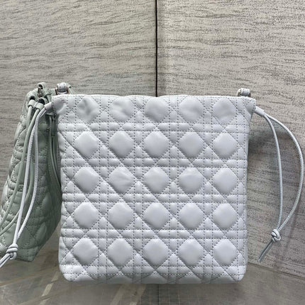 DIOR 26S ADIORABLE BUCKET BAG 20 IN LIGHT BLUE LAMBSKIN