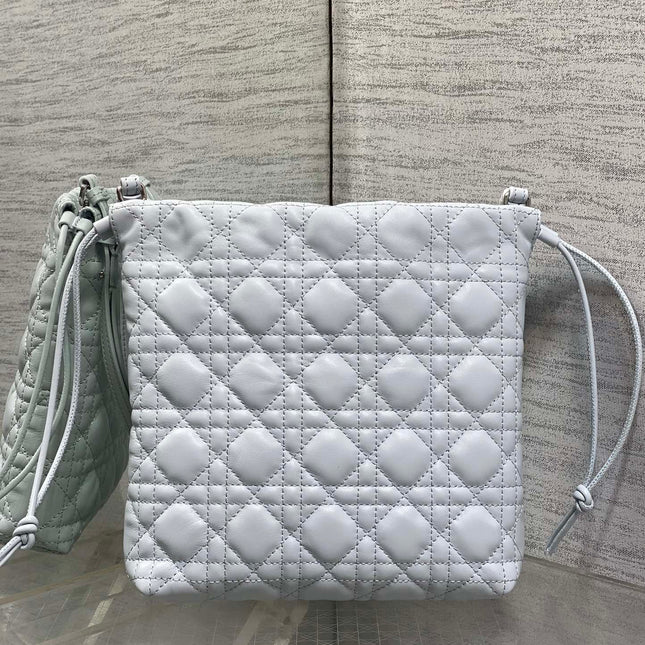 DIOR 26S ADIORABLE BUCKET BAG 20 IN LIGHT BLUE LAMBSKIN