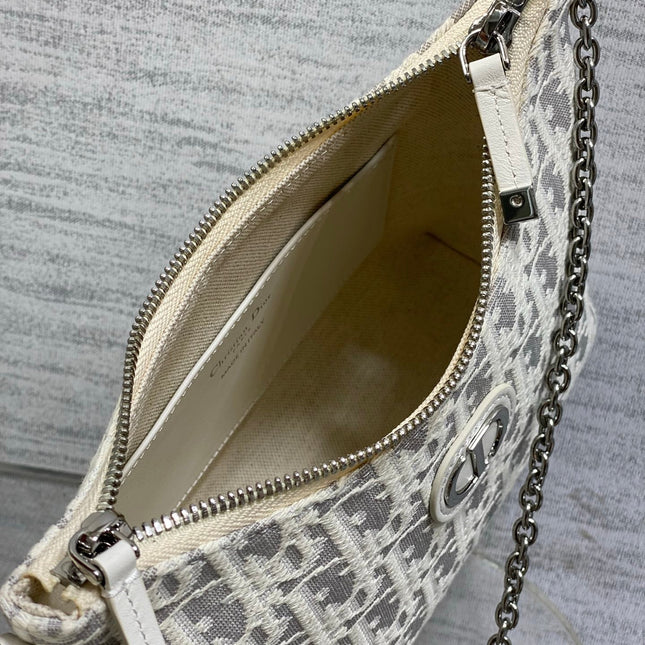 DIOR 26S MINI BAG 19 IN BEIGE OBLIQUE JACQUARD