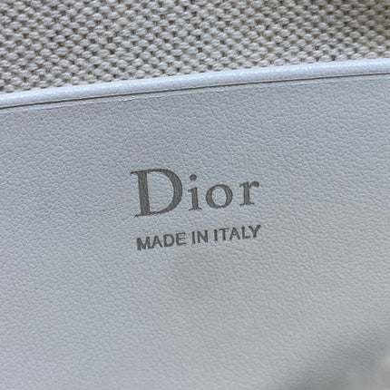 DIOR 26S PROMENADE BAG 22 IN BEIGE OBLIQUE JACQUARD