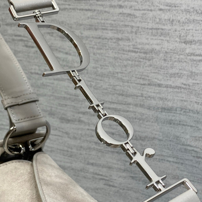 DIOR 26S MEDIUM BAG 31 IN GREY SUEDE