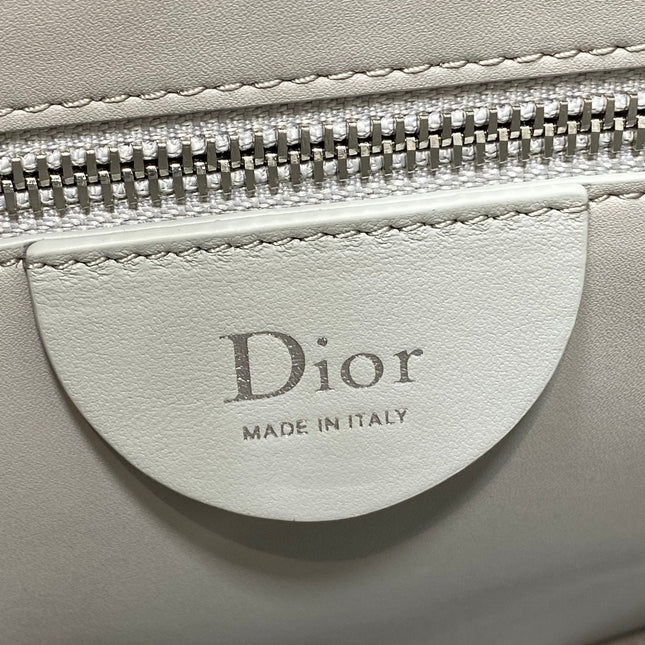 DIOR 26S MEDIUM BAG 31 IN GREY SUEDE