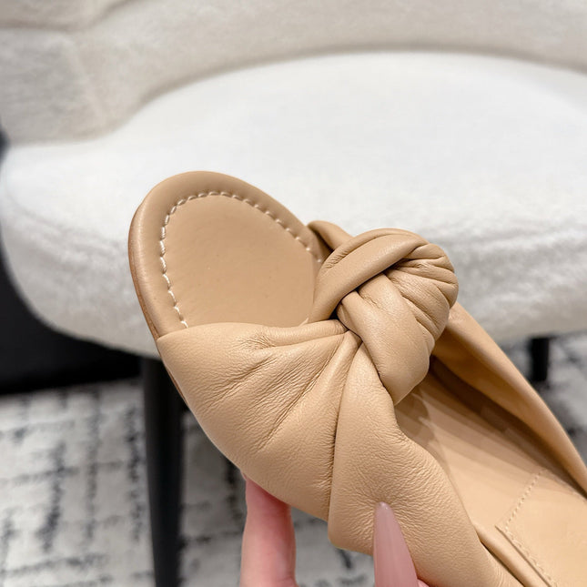 BOTTEGA VENETA 26S TWIST-STRAP HIGH-HEEL SANDALS 50 MM IN BEIGE LAMBSKIN