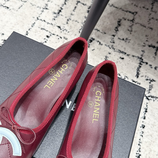 CHANEL 26S HIGH HEELS IN DARK RED LAMBSKIN WITH BOW