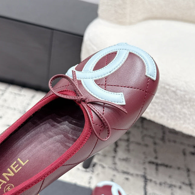 CHANEL 26S HIGH HEELS IN DARK RED LAMBSKIN WITH BOW