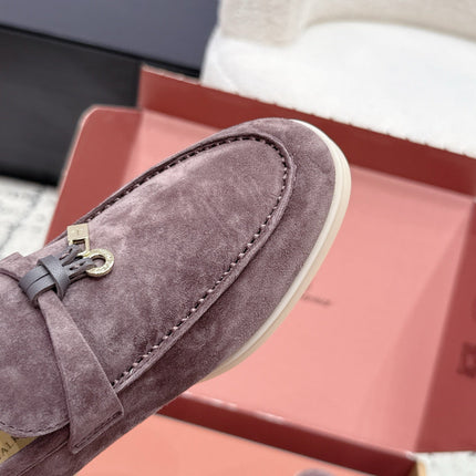 LP 26S SUMMER CHARMS WALK LOAFER IN PURPLE GRAY SUEDE GOLD HARDWARE