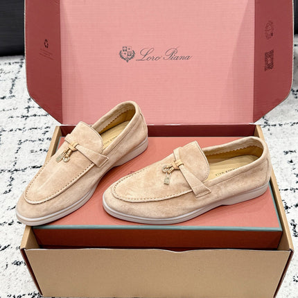 LP 26S SUMMER CHARMS WALK LOAFER IN DARK BEIGE SUEDE GOLD HARDWARE