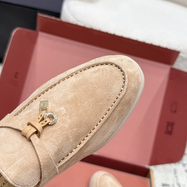 LP 26S SUMMER CHARMS WALK LOAFER IN DARK BEIGE SUEDE GOLD HARDWARE