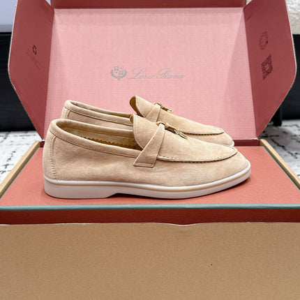 LP 26S SUMMER CHARMS WALK LOAFER IN DARK BEIGE SUEDE GOLD HARDWARE