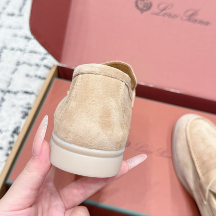 LP 26S SUMMER CHARMS WALK LOAFER IN DARK BEIGE SUEDE GOLD HARDWARE
