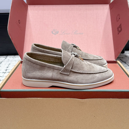 LP 26S SUMMER CHARMS WALK LOAFER IN LIGHT BROWN SUEDE GOLD HARDWARE