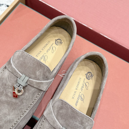 LP 26S SUMMER CHARMS WALK LOAFER IN LIGHT BROWN SUEDE GOLD HARDWARE