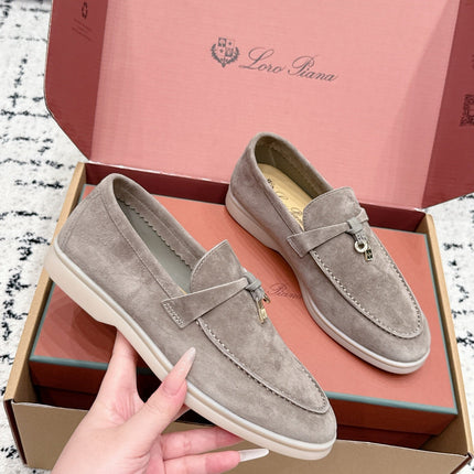 LP 26S SUMMER CHARMS WALK LOAFER IN LIGHT BROWN SUEDE GOLD HARDWARE