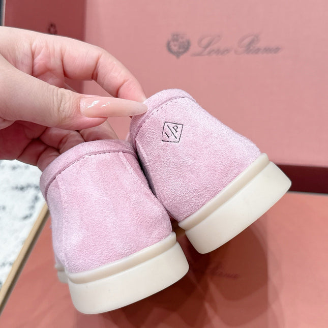 LP 26S SUMMER CHARMS WALK LOAFER IN PINK SUEDE GOLD HARDWARE
