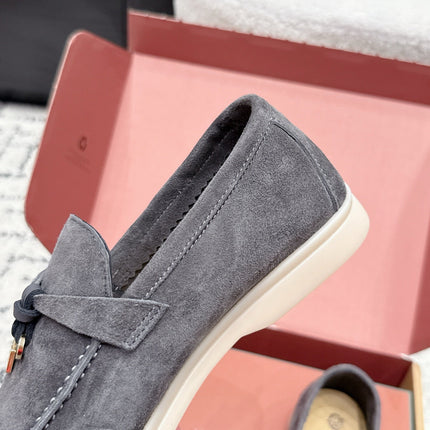 LP 26S SUMMER CHARMS WALK LOAFER IN CHARCOAL GRAY SUEDE GOLD HARDWARE