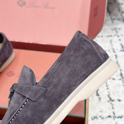 LP 26S SUMMER CHARMS WALK LOAFER IN PURPLE GRAY SUEDE GOLD HARDWARE