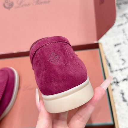 LP 26S SUMMER CHARMS WALK LOAFER IN FUCHSIA PINK SUEDE GOLD HARDWARE