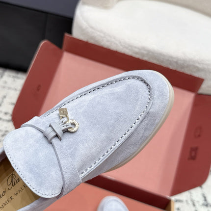 LP 26S SUMMER CHARMS WALK LOAFER IN LIGHT BLUE SUEDE GOLD HARDWARE