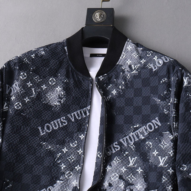 LV NAVY BLUE MONOGRAM AND DAMIER JACKET 239042