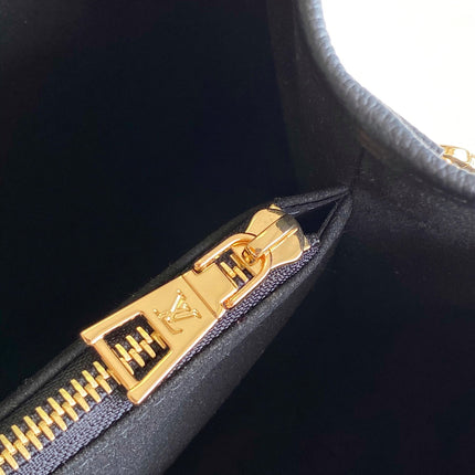 LV 25S BABYLONE TOTE GM BAG 37 IN BLACK CALFSKIN GOLD HARDWARE