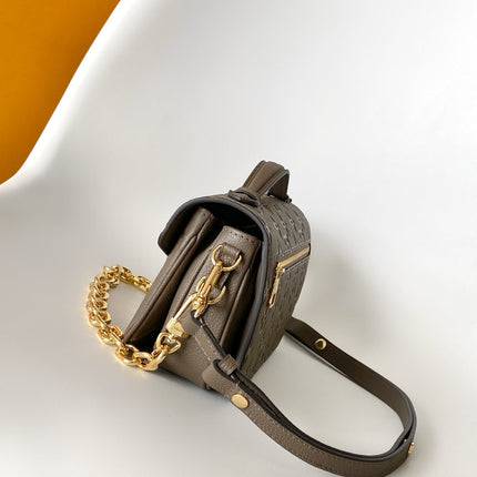 POCHETTE METIS EAST WEST 22 IN BROWN MONOGRAM EMBOSSED CALFSKIN
