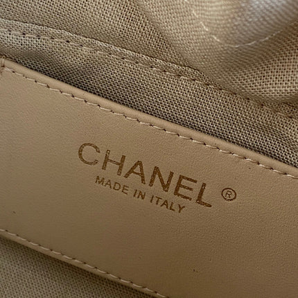 CHANEL 26S QUILTED HOBO BAG 27 IN CARAMEL BROWN CALFSKIN GOLD HARDWARE