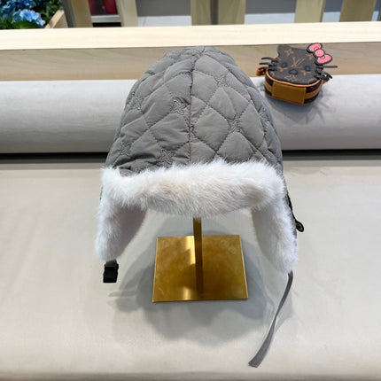 TRAPPER HAT IN GRAY COTTON 411229