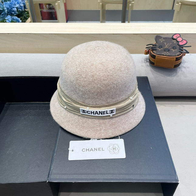 BUCKET HAT IN BISQUE BEIGE WOOL BLEND 426246