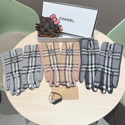 GLOVES IN GRAPHITE GRAY WOOL 463815