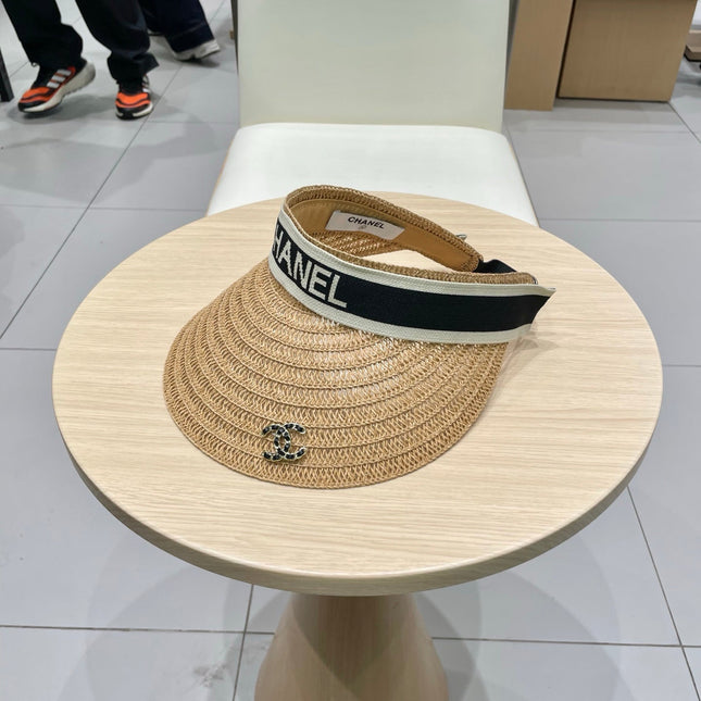 CHANEL STRAW VISOR HAT 169707