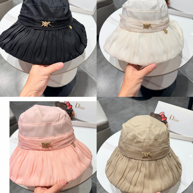 DIOR 26S PLEATED WIDE-BRIM BUCKET HAT STYLE 11