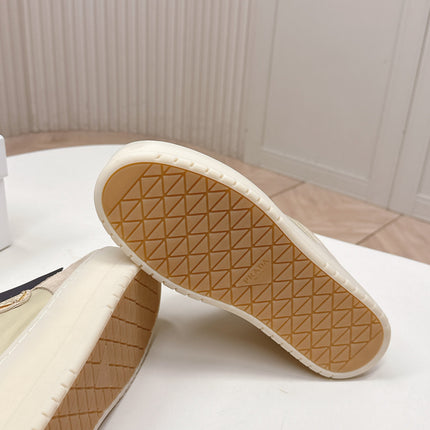 PRADA 26S PLATFORM SNEAKERS 50MM IN BEIGE SUEDE