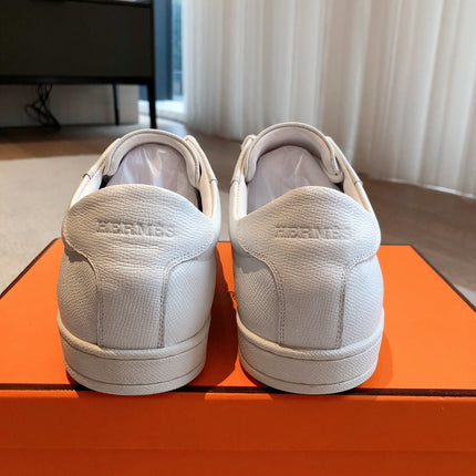 HM BOOMERANG SNEAKER WHITE AND RED CALFSKIN