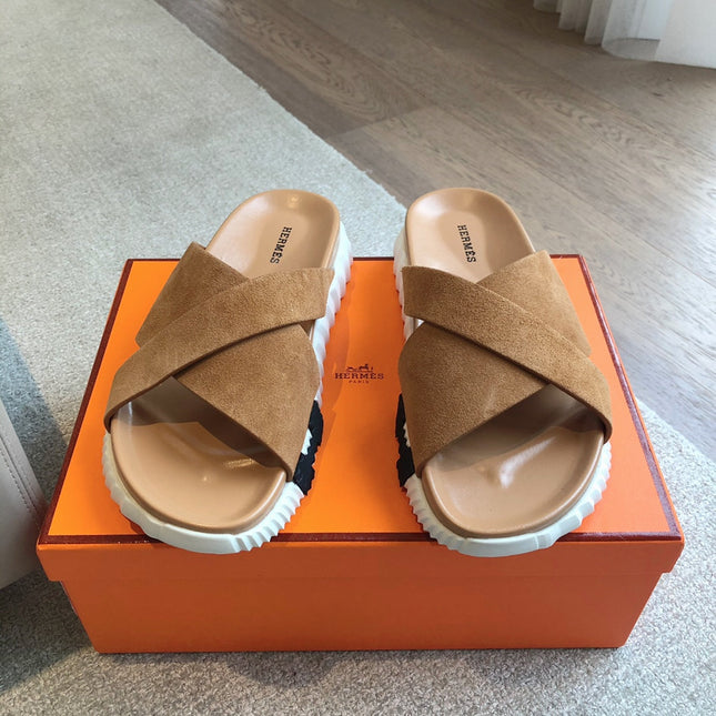 HM INFRA SANDAL CAMEL SUEDE