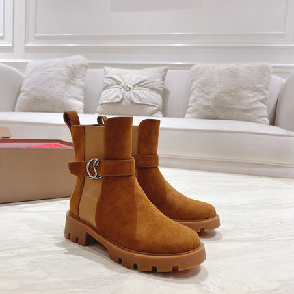 CHELSEA BOOT LUG 30MM IN BROWN SUEDE
