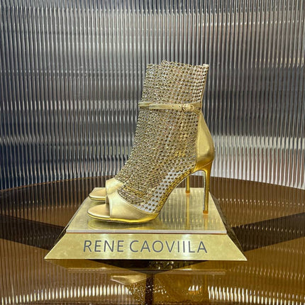 GALAXIA METALLIC ANTHRACITE SANDAL 95 MM GOLD