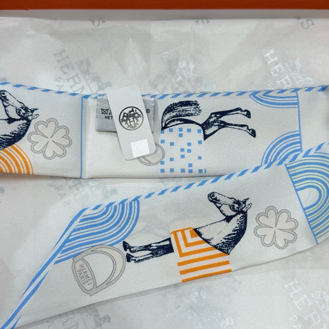HERMES 25S SCARF TWILLY 86 IN SILK 987342