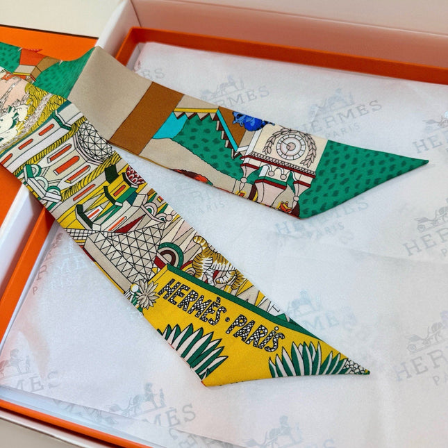 HERMES 25S NECKERCHIEF 86 IN SILK 989358