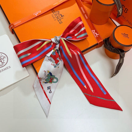 HERMES 26S TWILLY SCARF 86 IN SILK 500137