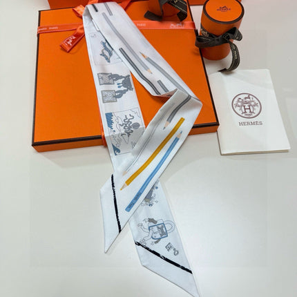 HERMES 26S TWILLY SCARF 86 IN SILK 500088