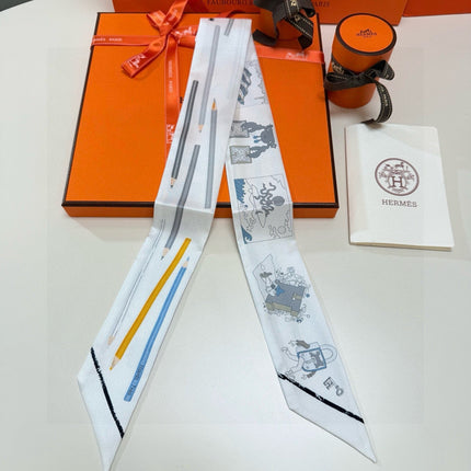 HERMES 26S TWILLY SCARF 86 IN SILK 500088