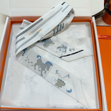 HERMES 26S TWILLY SCARF 86 IN SILK 500088