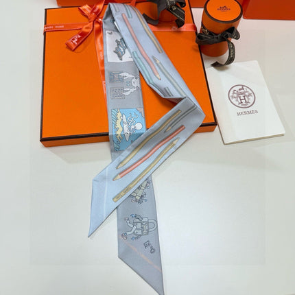 HERMES 26S TWILLY SCARF 86 IN SILK 500089